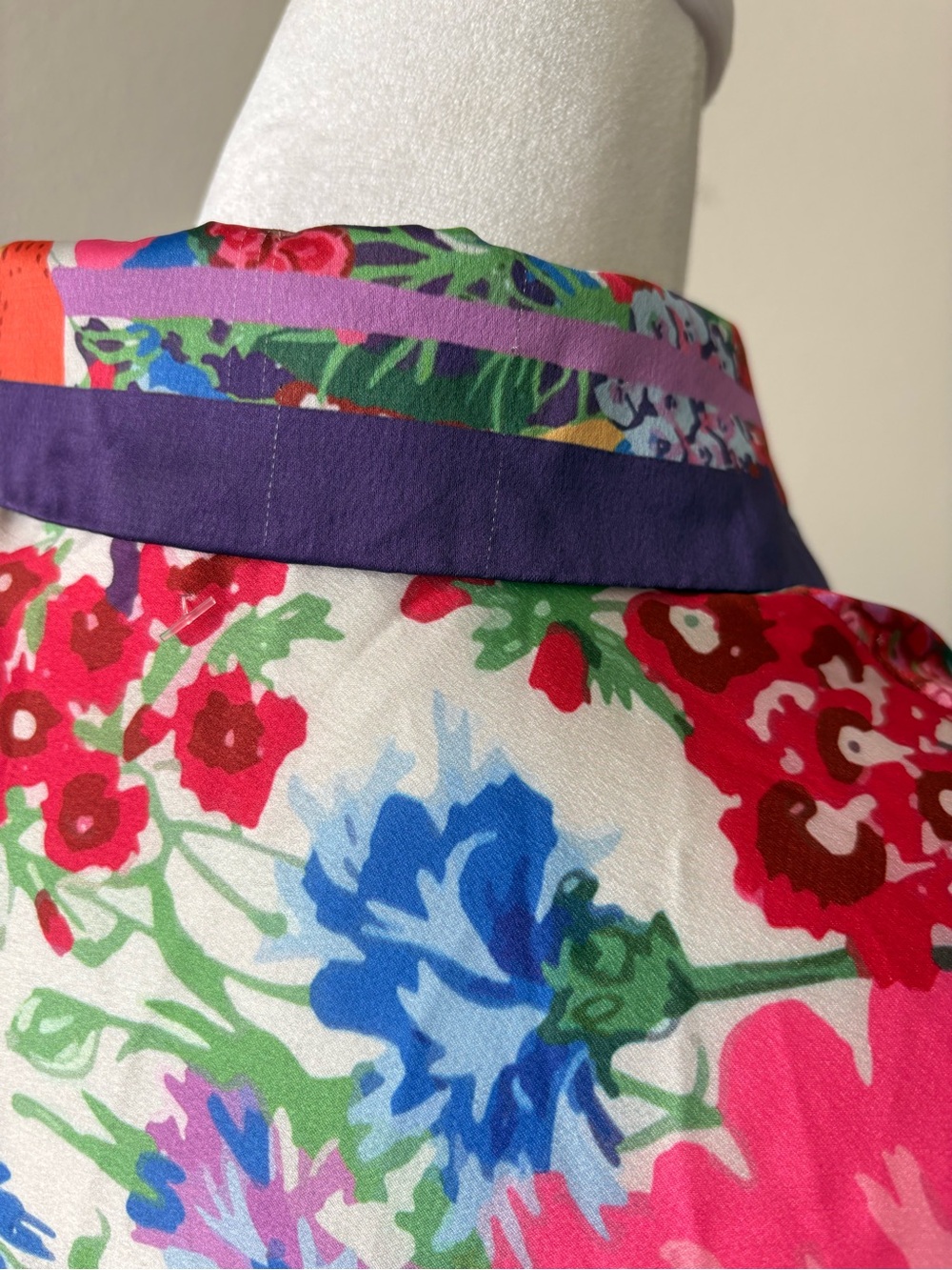 Dalia MacPhee 3/4-Sleeve Floral Shirt Dress Size L NWOT - Picture 5 of 8